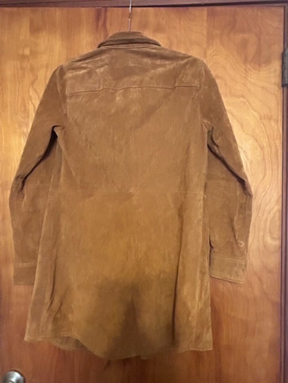 Genuine Suede Shirt Jacket Brown Size S - Picture 3 of 5